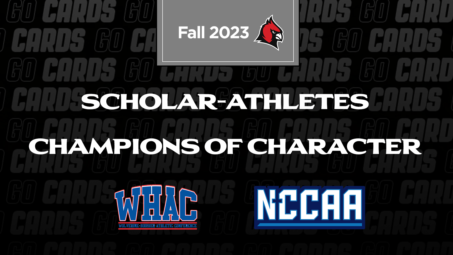Fall Champions of Character and Scholar-Athletes Announced