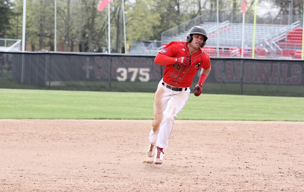 Vann Acker rounds the bases after his go-ahead home run in the 8th inning. (Photo courtesy of Mike Costello)