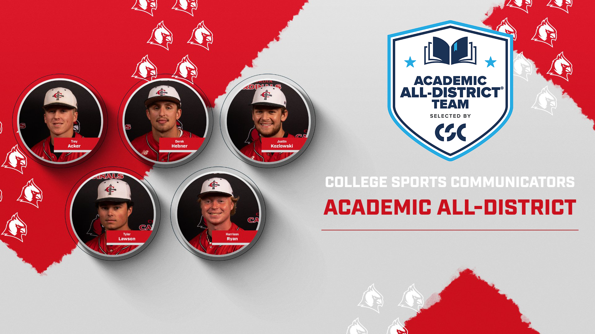 CSC ACADEMIC ALL-DISTRICT: Baseball has 5 selected to College Sport Communicators Academic All-District list