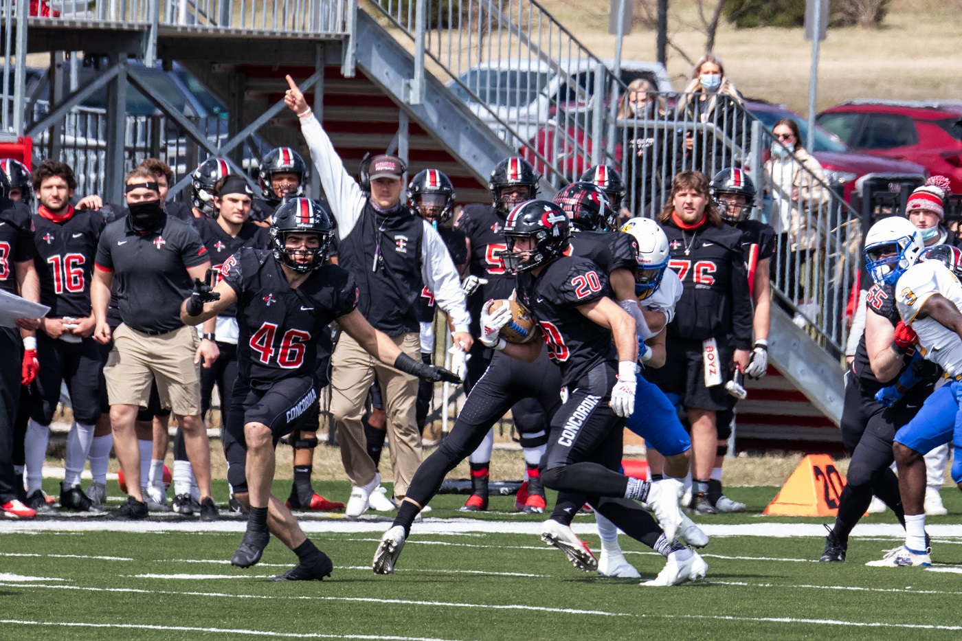 Seeger DeGayner returns the opening kickoff 90 yards for a touchdown.