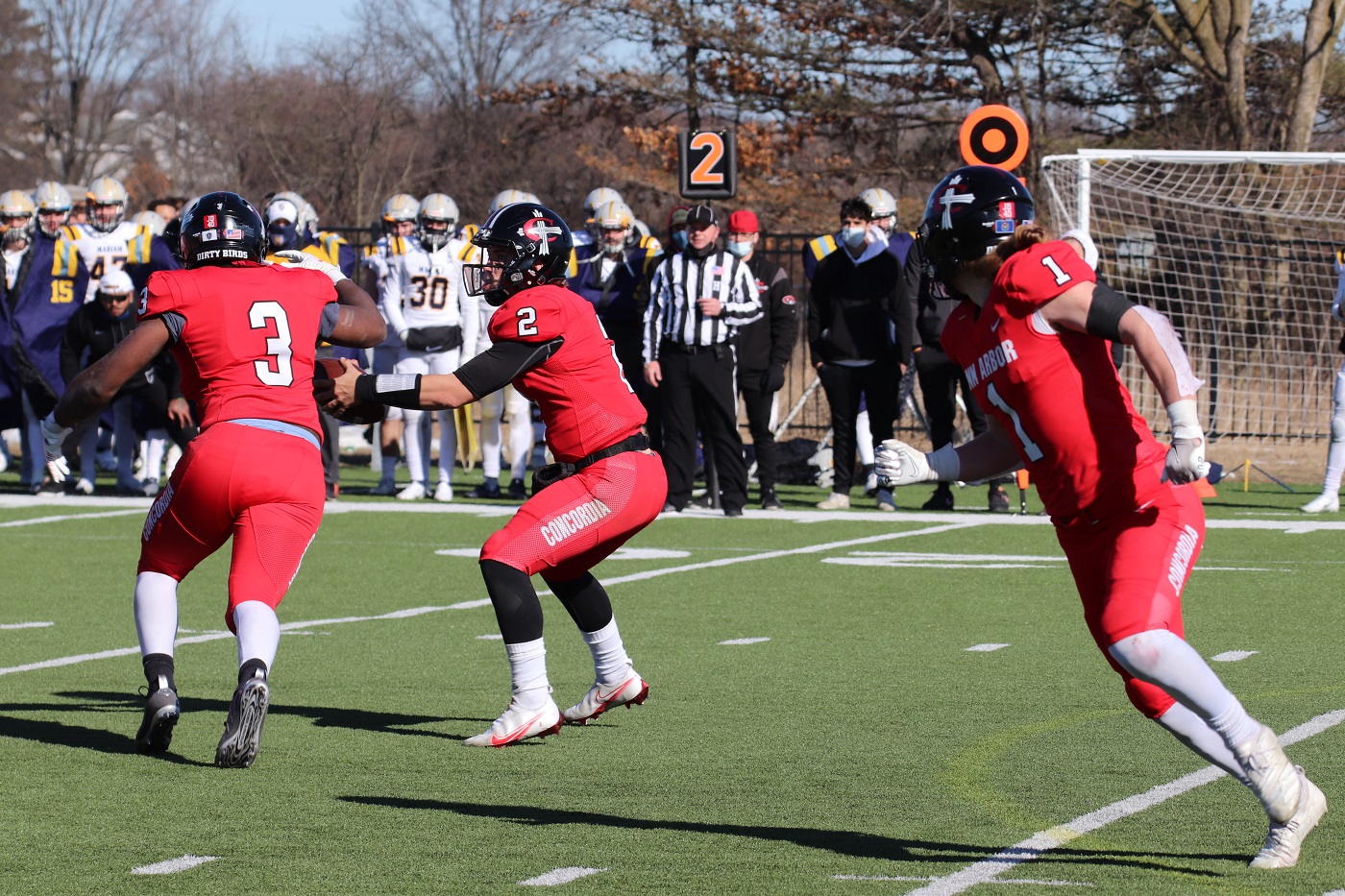 No.13 Cardinals defeat No. 2 Marian 16-14 in home opener