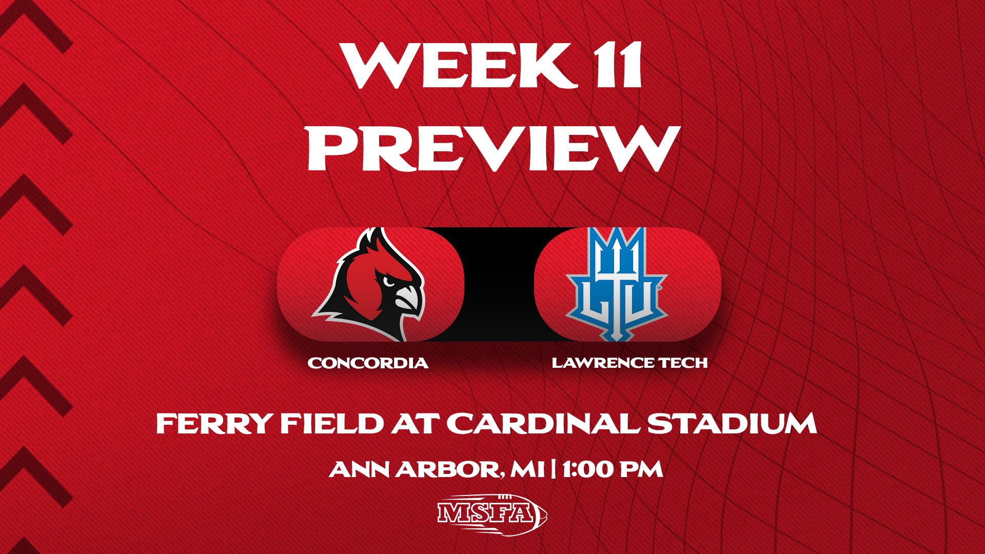WEEK 11 PREVIEW: Football host Lawrence Tech for Senior Day