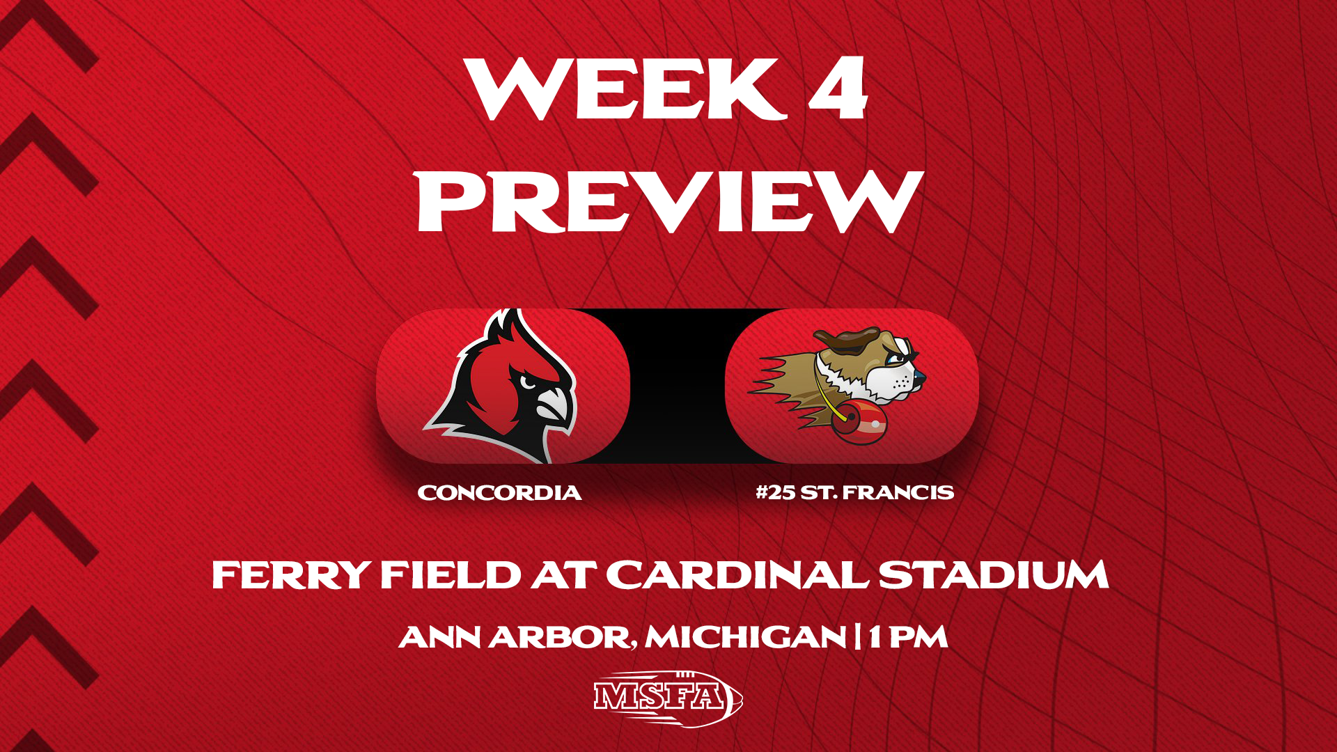 WEEK FOUR PREVIEW: Football returns home to host #25 St. Francis
