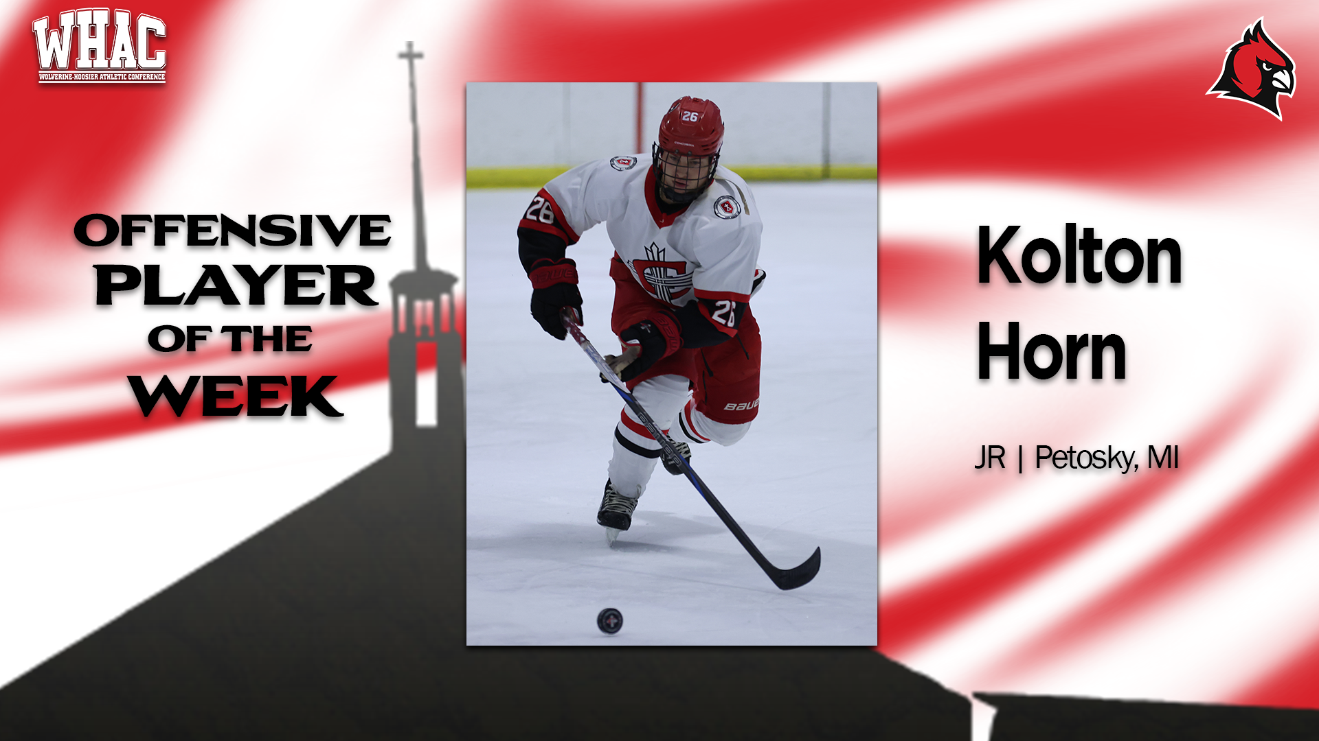 Kolton Horn wins WHAC Offensive Player of the Week