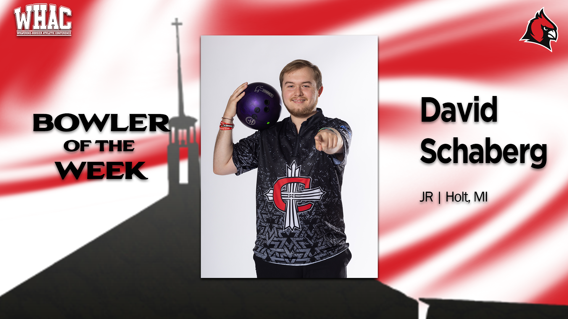 David Schaberg earns first career WHAC Bowler of the Week honor