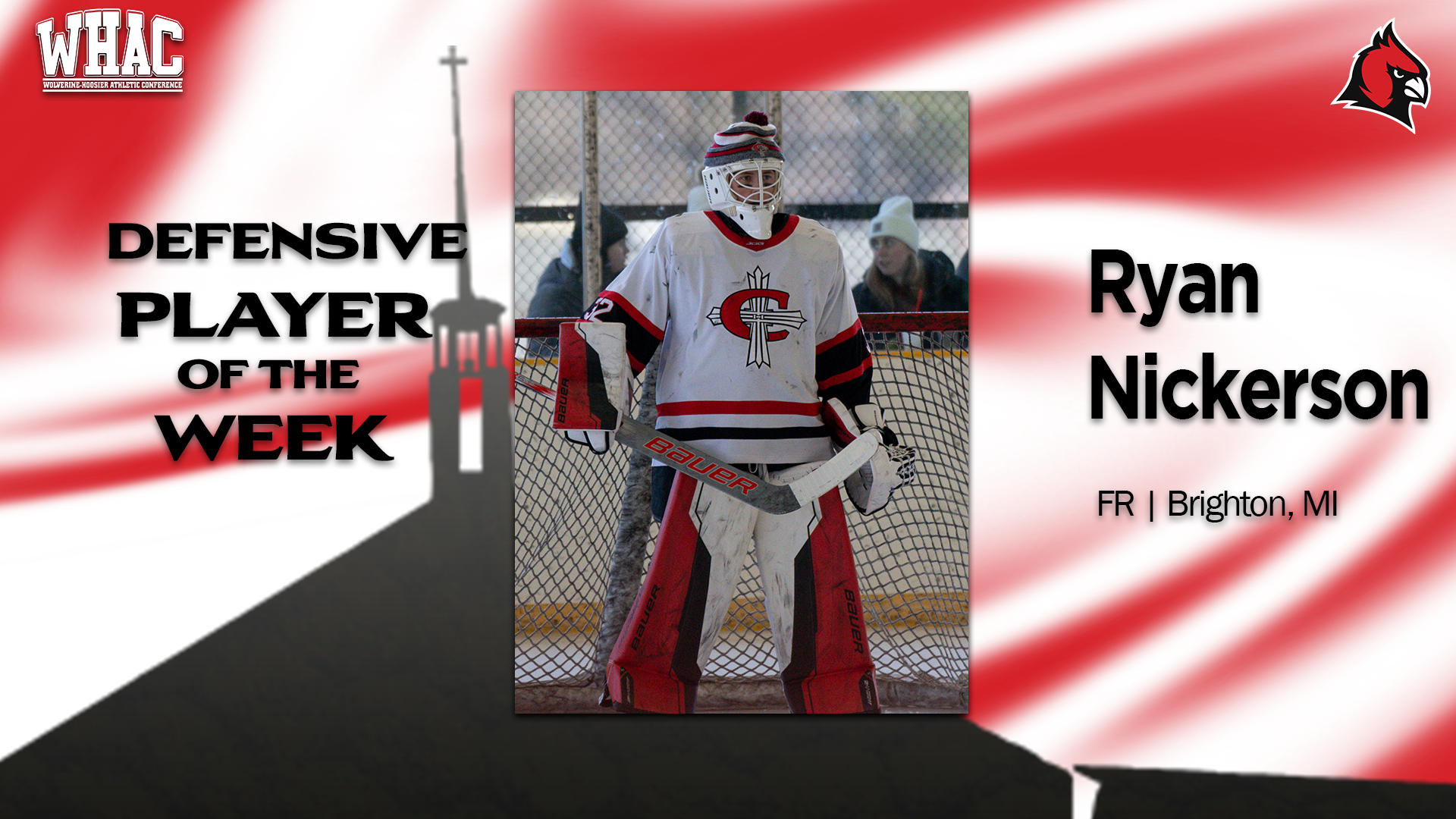 Ryan Nickerson named WHAC Defensive Player of the Week