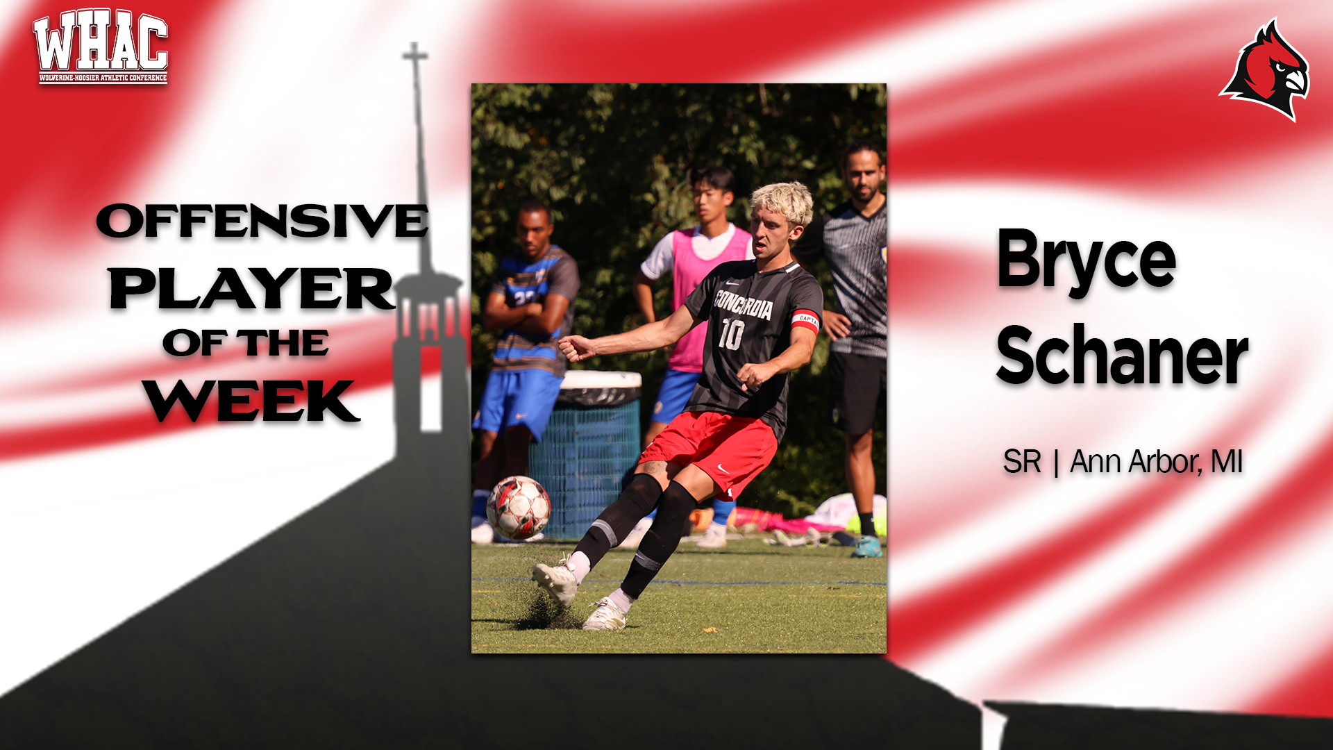 PLAYER OF THE WEEK: Bryce Schaner earns WHAC Offensive Player of the Week