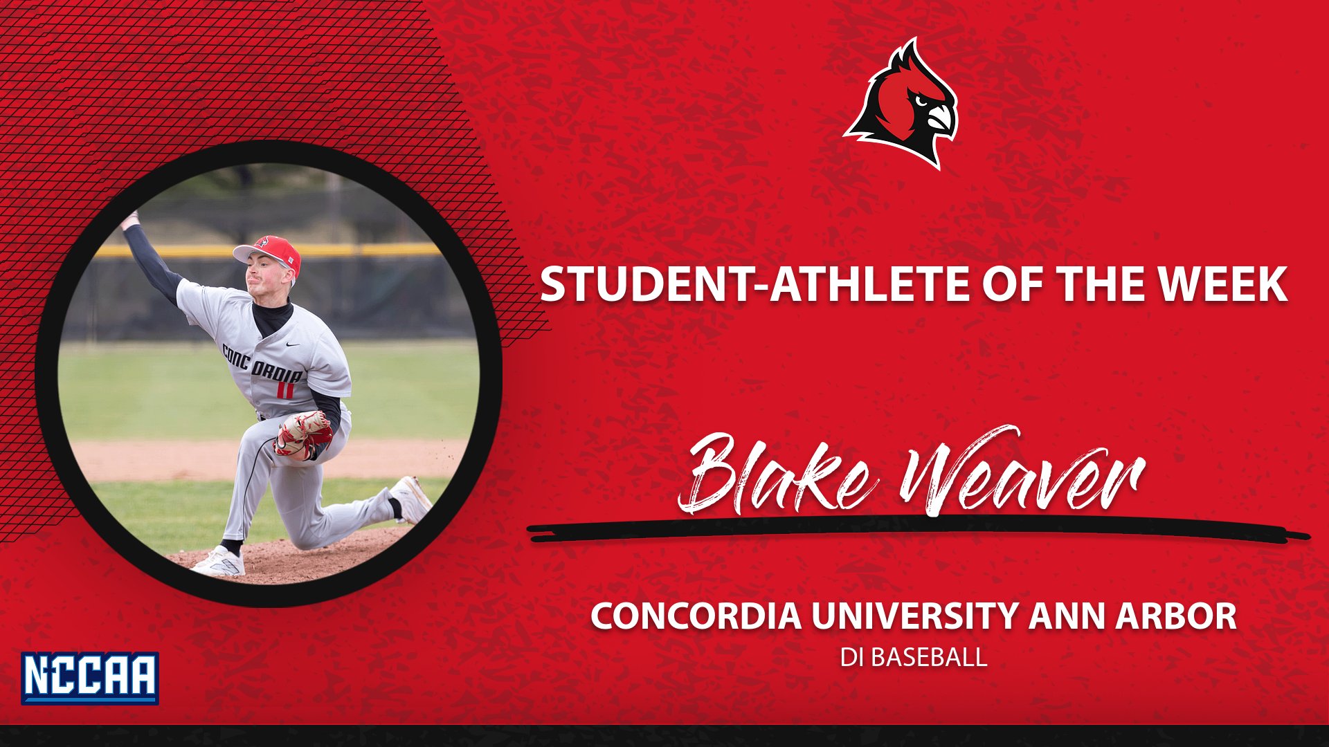 Blake Weaver earns NCCAA Pitcher of the Week honors