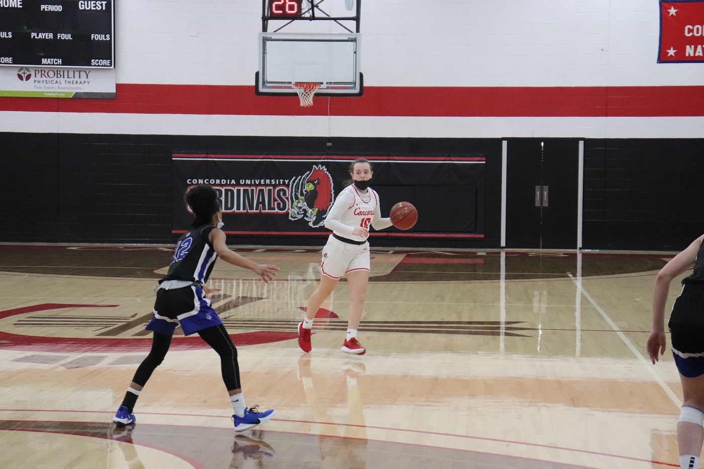 Alize Tripp led the team with 13 points vs. Aquinas