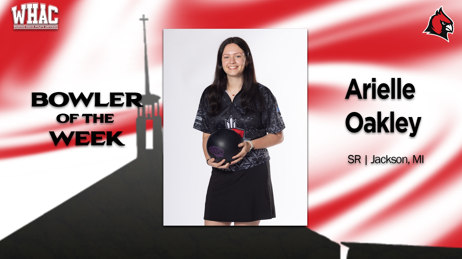 Arielle Oakley wins WHAC Bowler of the Week after taking top spot at WHAC Tournament