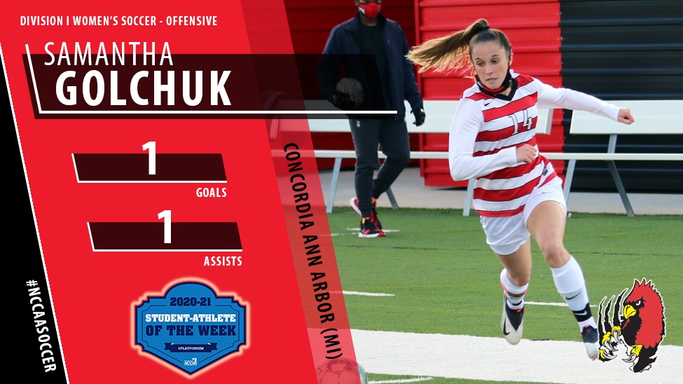 Golchuk named NCCAA Offensive Player Student-Athlete of the Week