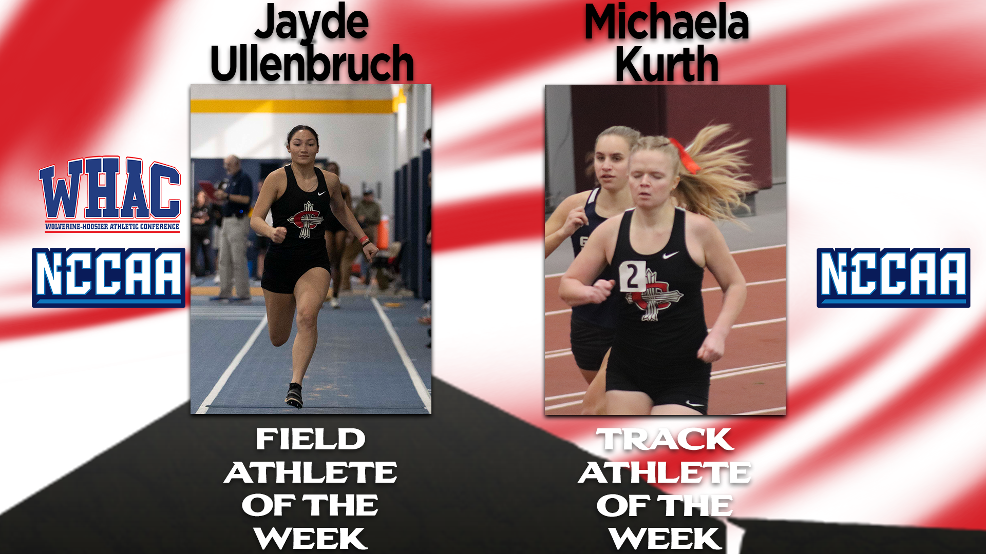 Ullenbruch & Kurth earn Athlete of the Week honors for WHAC & NCCAA