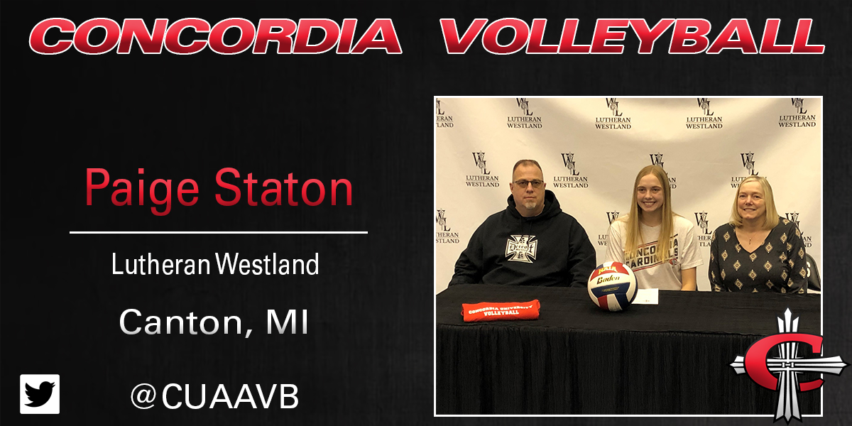 Paige Staton signs with Concordia Volleyball from Lutheran Westland