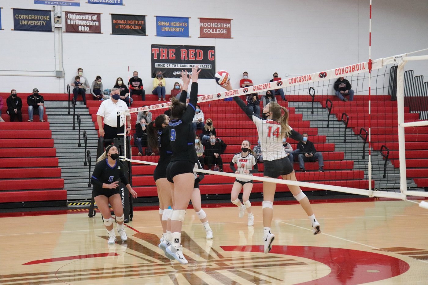 Crusaders defeat Cardinals in straight sets